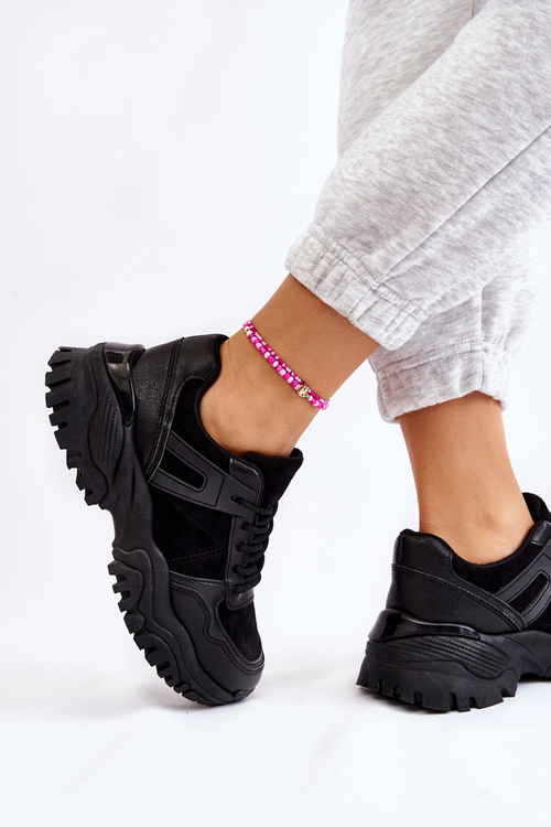 Fashionable Sport Shoes Sneakers Black Frezio