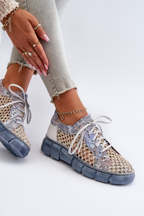 Women's Leather Shoes Maciejka 05850-06 Blue