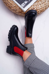Women's Boots Stiletto Boots Red Rubber Black Superpower