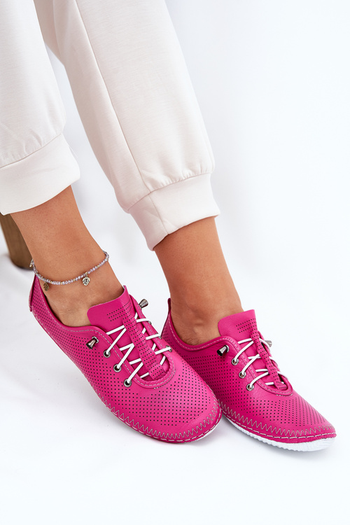 Damskie Półbuty Skóra Naturalna Różowe Artiker 54C0830