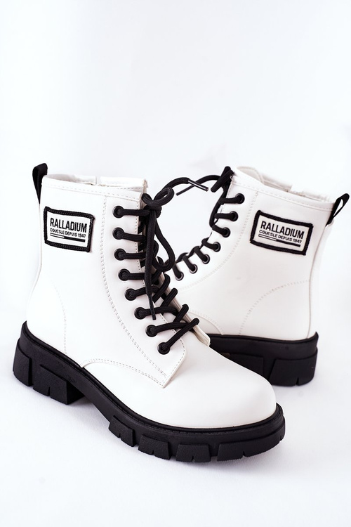 Children's Boots Shiny White Fincastle