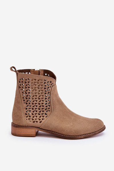 Suede boots Nicole 2791/023 Dark beige