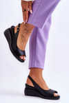Women's Wedge Sandals Sergio Leone SK853 Black