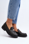 Zazoo 20165 Women's Black Leather Moccasins