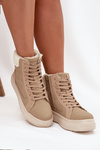 Damskie Buty Zimowe Z Kożuszkiem Beżowe Lee Cooper LCJ-25-01-3736