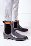 Shiny Rubber Boots Galoshes Grey Umbrella