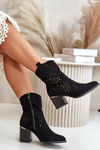 Lace-up ankle boots with eco suede upper, zip closure black Sevana