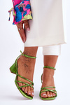 Fashionable High Heel Sandals Green Felisa