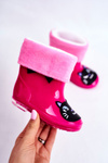 Children's Rubber Galoshes boots Pink Cat