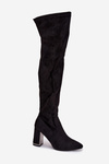 Women's Eco Suede Over Knee Boots Heel Thamine