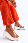 Women's Transparent Wedge Slippers White Eliane
