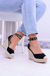 Women's Black Espadrilles Sandals Aude