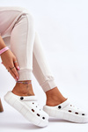 Women's Foam Platform Crocs White Beckett