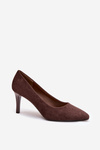 Eco Suede Heels Sergio Leone 1336 Chocolate