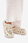 Women's Foam Slippers With Accessories Beige Linaviela