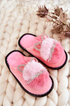 Children's slippers with a kitten and rhinestones Light pink Carliss