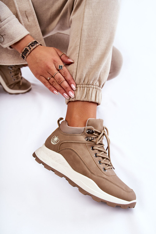 Women's Warm Trekking Shoes Trappers Beige Otto