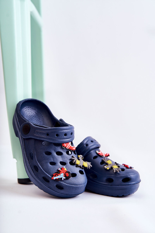 Children's Blue Crocs Foam Slippers Navy Sailor
