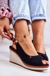 Women's Comfortable Sandals With Buckle Black Thallas