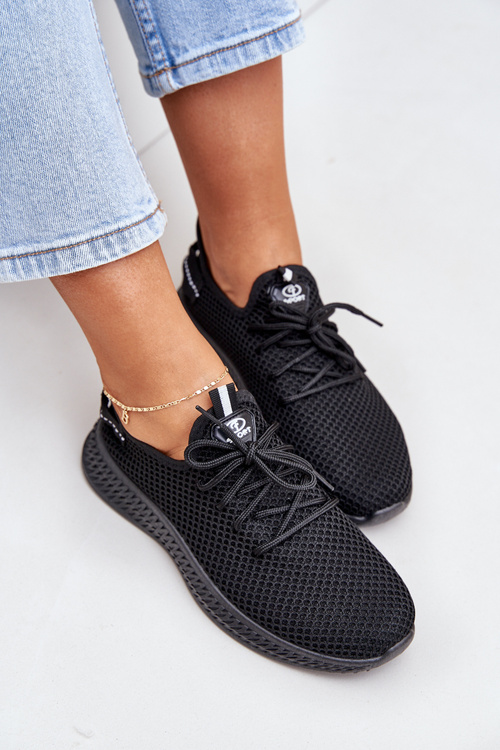 Mesh Slip-On Sports Shoes Women Black Harice