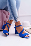 Sergio Leone SK868 Blue Stiletto Sandals