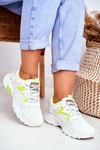 Sport Women White Shoes Lu Boo Yellow Dazzle Me