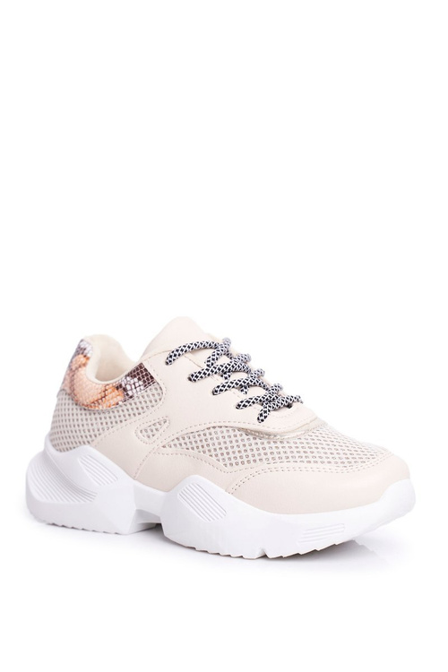 Sportivo Women's Snake Shoes Beige Giselle