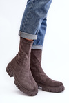 Grey flat-heeled work boots Divella