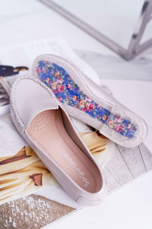 Women's Sergio Leone Pink Pearl Winted Moccasins