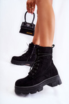 Suede Boots With Zipper Black Marley