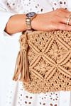 Macrame Messenger Bag BRUNO ROSSI Camel
