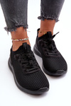 Sportowe Buty Sneakersy Damskie Czarne 4FRSS24FLOWF055