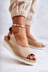 Women's Sandals On Wedge Big Star JJ276049 Beige