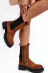 Women's Zip-up Ankle Boots Camel Samil