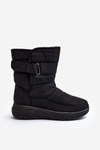 Women's Velcro Fastened Insulated Snow Boots Black Jawora