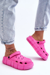 Women's Foam Platform Crocs Fuchsia Beckett