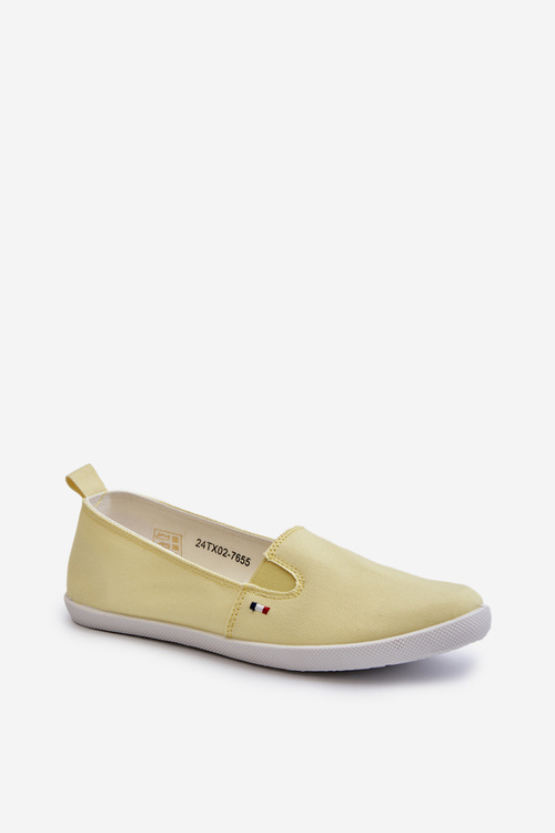 Damskie Tenisówki Trampki Slip-On Żółte Adrancia 24TX02-7655