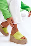 Women's Wedge And Platform Slippers Lime Ysabel