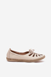Flat Ballerinas Made Of Natural Leather Zazoo 10179 Beige