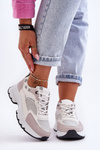Platform Lace-up Sports Shoes White Escape