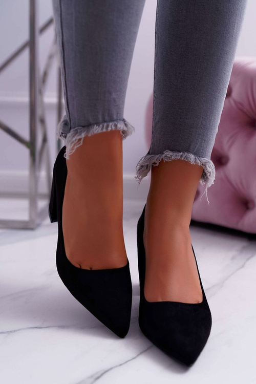 Women's Stiletto pumps Suede Black Neshka