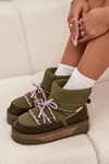 Snow boots on platform D.Franklin DFSH371015 Khaki