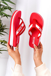 Women's Wedge Sliders Flip-Flops Big Star HH274A095 Red