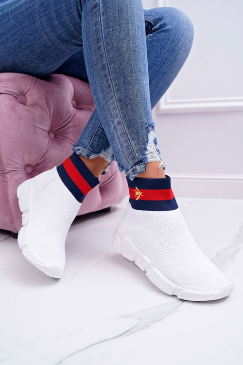 Women's Sports Shoes High Sock White Deloram