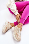 Classic Sport Platform Shoes Beige Bowie