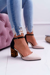 Women's Leopard Stiletto pumps Beige Ferri