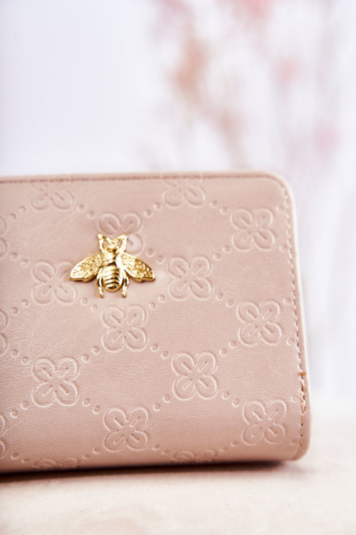 Women's Small Wallet With Ornament Beige Sanchos