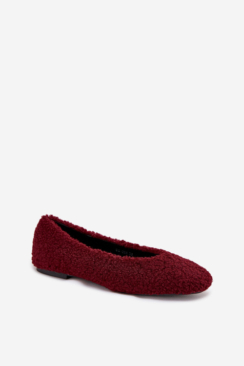 Women's Ballerinas With Sheepskin Bordeaux Zimira
