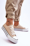 Women's Sneakers On A Chunky Platform Beige Ember