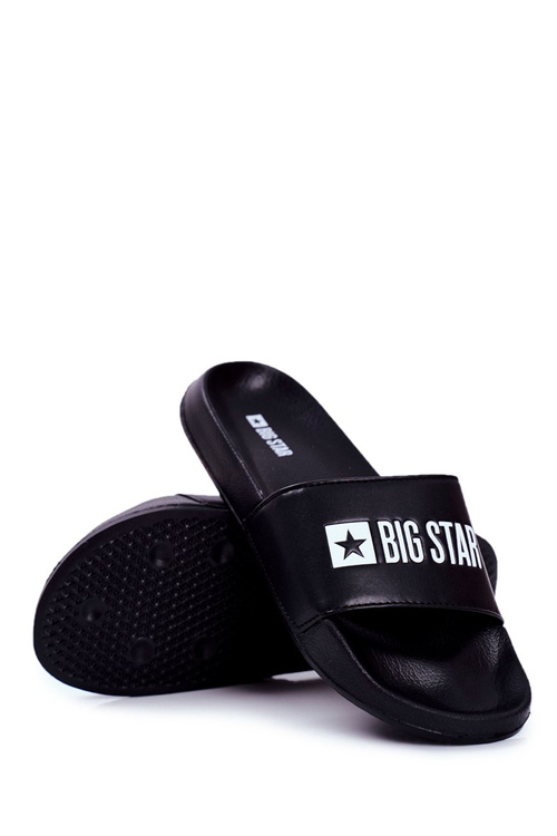 Classic Men's Slides Big Star Black Eco Leather GG174931